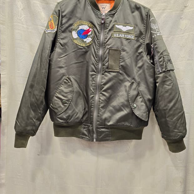 젠틀 ma-1 항공 점퍼 패딩점퍼 카키색 100