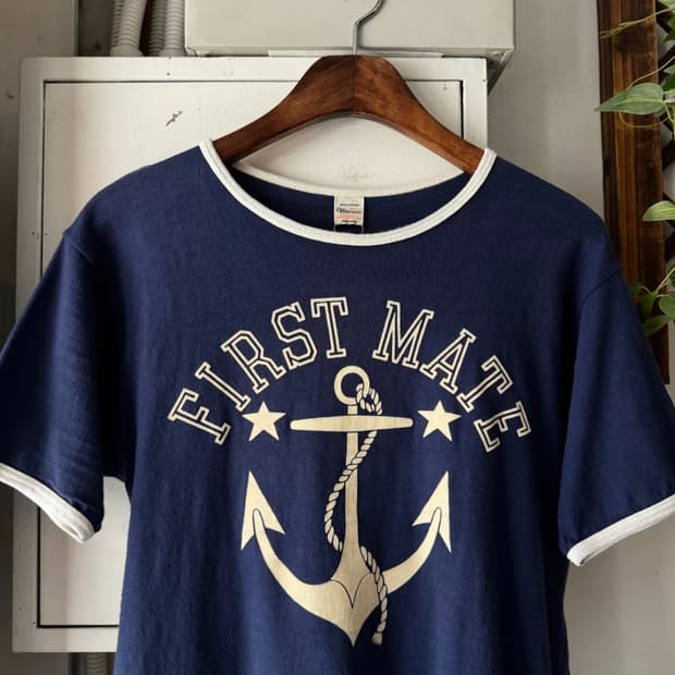 [M]웨어하우스 First Mate 마린 앵커 링거 티셔츠