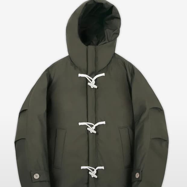 키뮤어 오버핏 더플 후드 숏패딩 (m 새상품)