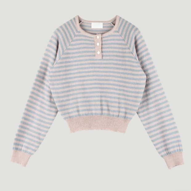 스트라이프 단가라 니트 새상품