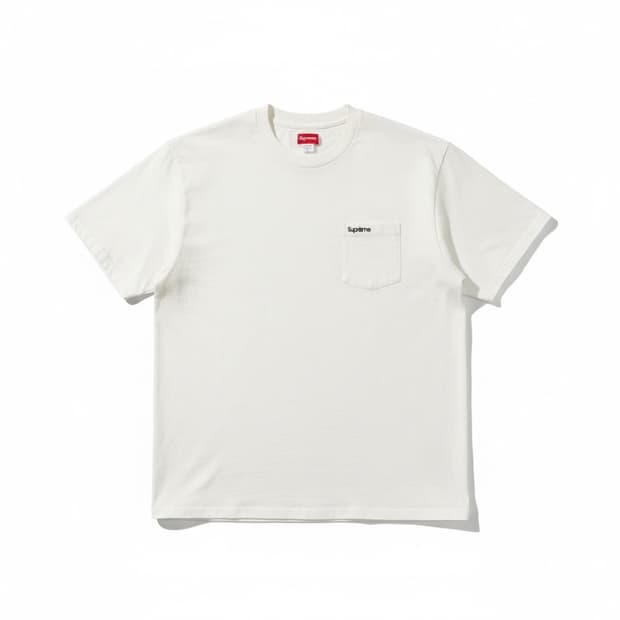 슈프림 숏슬리브 포켓 티셔츠 화이트 M
