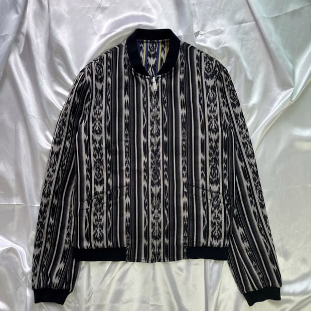 생로랑 18SS ikat 리버시블 테디 자켓