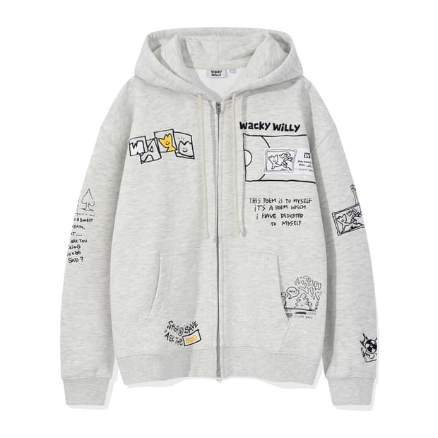 와키윌리 그래피티 후드집업 S