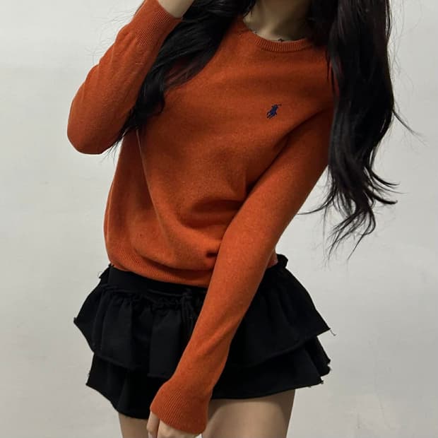 폴로 랄프로렌 램스울 크루넥 니트 스웨터(M)