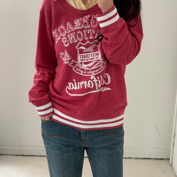 일본빈티지 y2k 레이어드 카라스웻