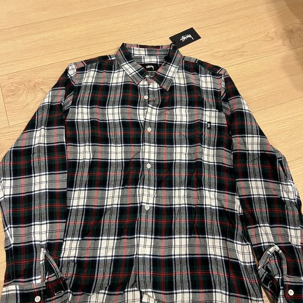 스투시 레이온 체크셔츠 M
