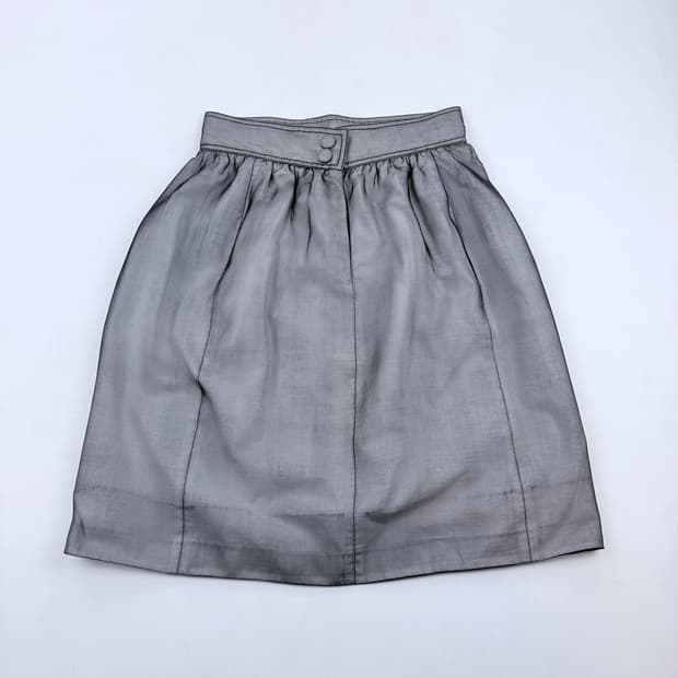 CHANEL 07P Black Silk sheer skirt