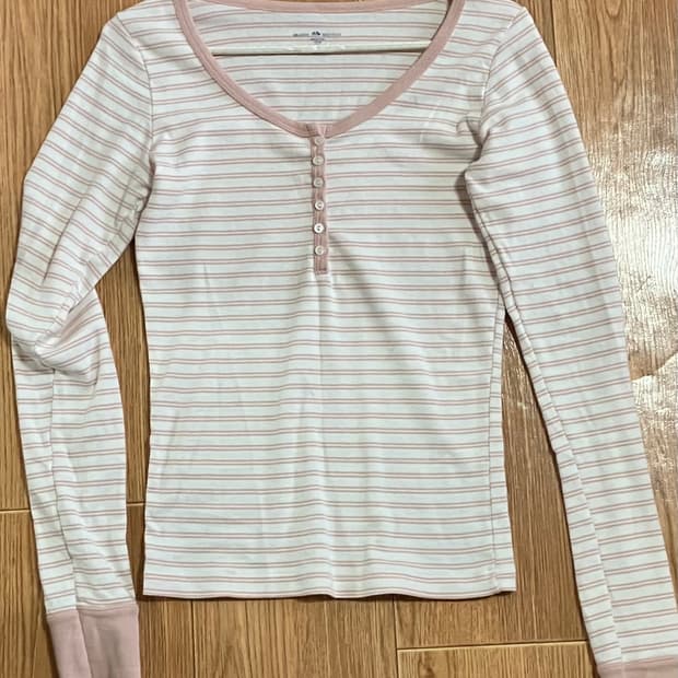 브랜디멜빌 스트라이프 젤리탑 헨리넥핑크아이보리딸기우유