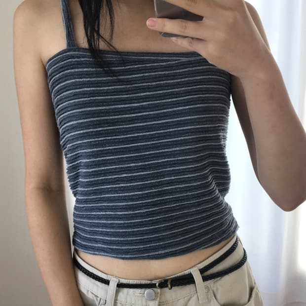 Blue stripe sleeveless