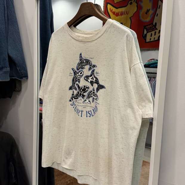 90s Oneita 오네이타 컷오프 반팔 티셔츠 (made in USA)