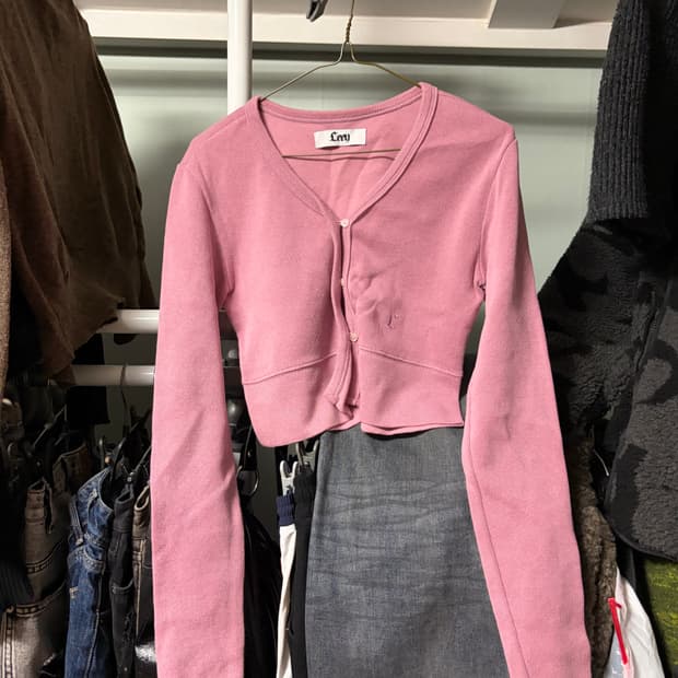 Leey 핑크 가디건