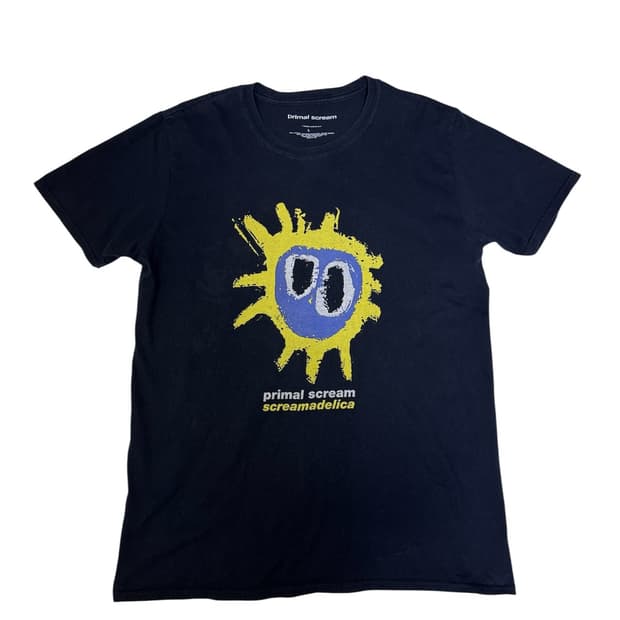 빈티지 프라이멀 스크림 screamadelica 그래픽 티셔츠 L