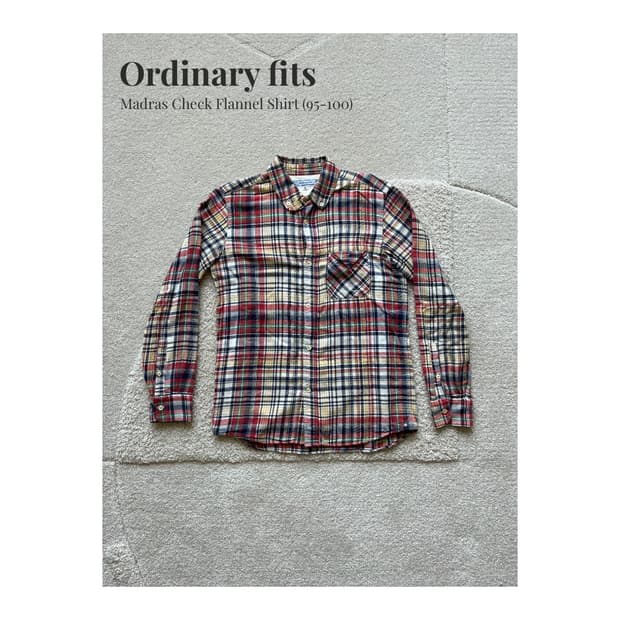 Ordinary fits 체크패턴 셔츠 (95-100)