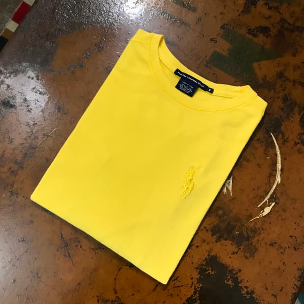 폴로랄프로렌 옐로 코튼 롱 슬리브 쭉티 여성 55 사이즈 