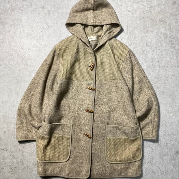 [M] PO•ROOK 재팬메이드 더플 후드 니트 코트