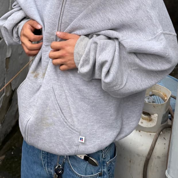 90's 러셀 후드집업