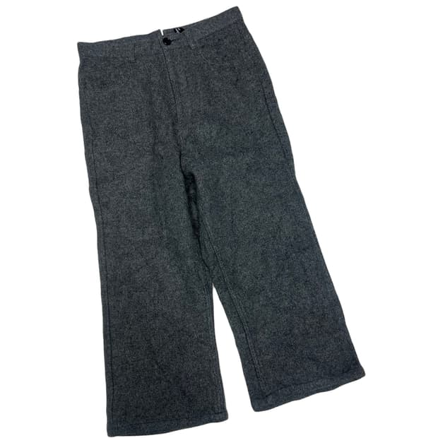 꼼데가르송 트리콧 그레이 울와이드팬츠 S