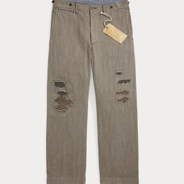 [31/30 새상품] RRL 25FW 디스트레스트 헤링본 팬츠