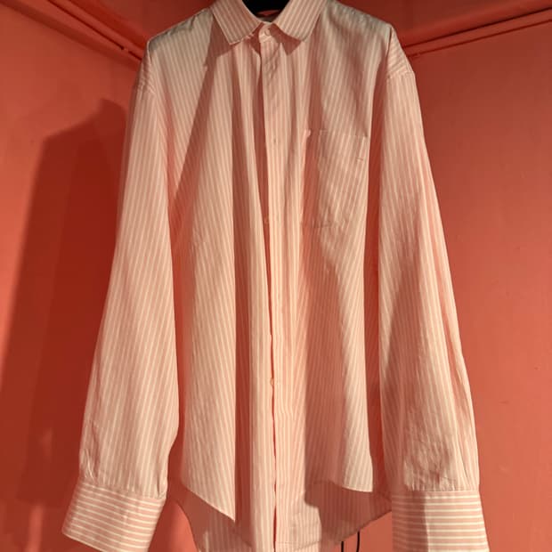 [M]베트멍x꼼데가르송 오버사이즈 셔츠 핑크