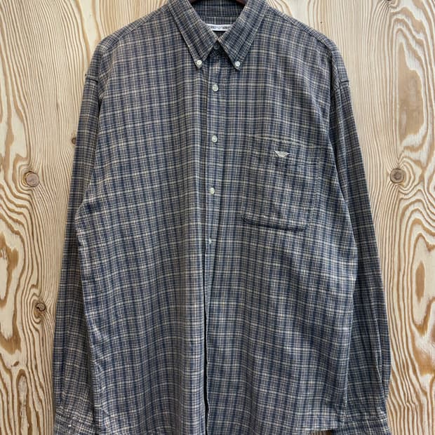 엠포리오 아르마니 자수 체크 셔츠