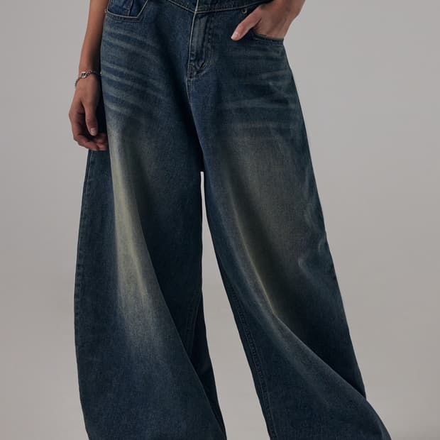 [1] 트리밍버드 요크 데님팬츠