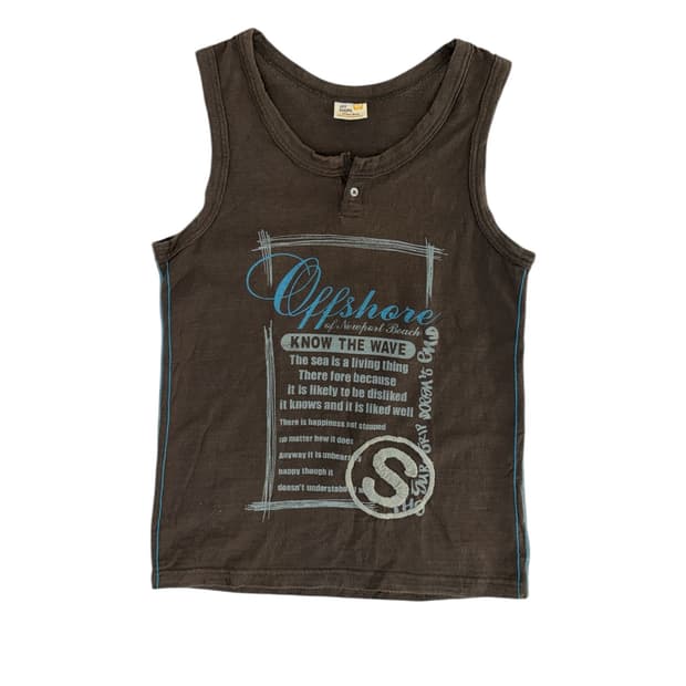 Japan vintage 브라운 슬리브리스