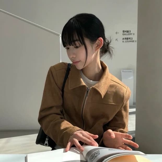 slo 슬로 스웨이드 자켓