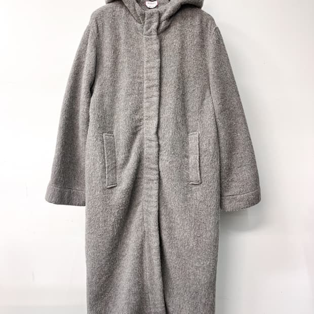 막스앤코 모헤어 라나 울 후드 코트