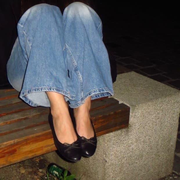 락포트 플랫 리본 슈즈