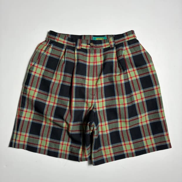 겐조 KENZO 골프 90's 체크 패턴 반바지 R2015