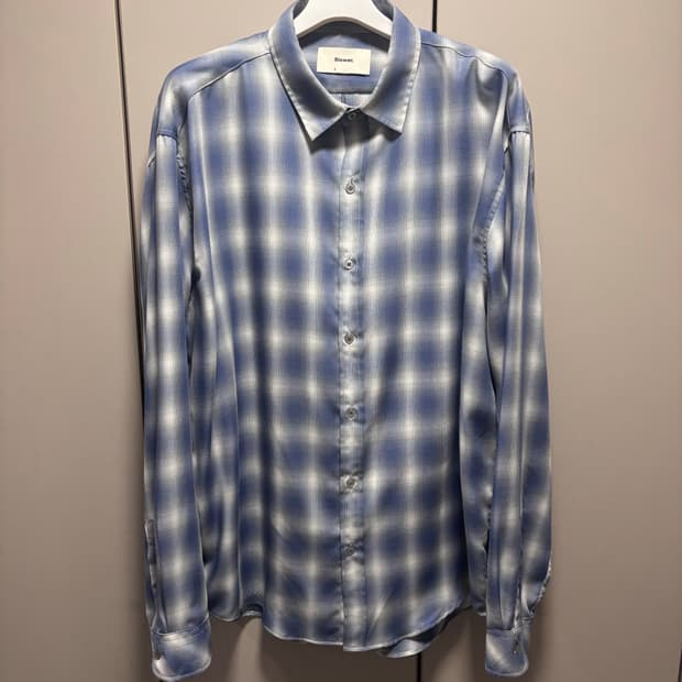 강정석 슬로워 체크 셔츠 L