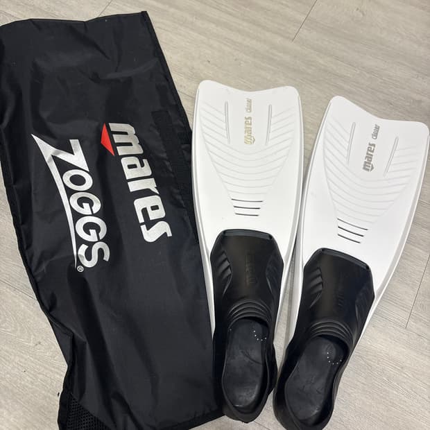 새상품) 마레스 뉴클리퍼 오리발 롱핀 화이트 EU 35-36