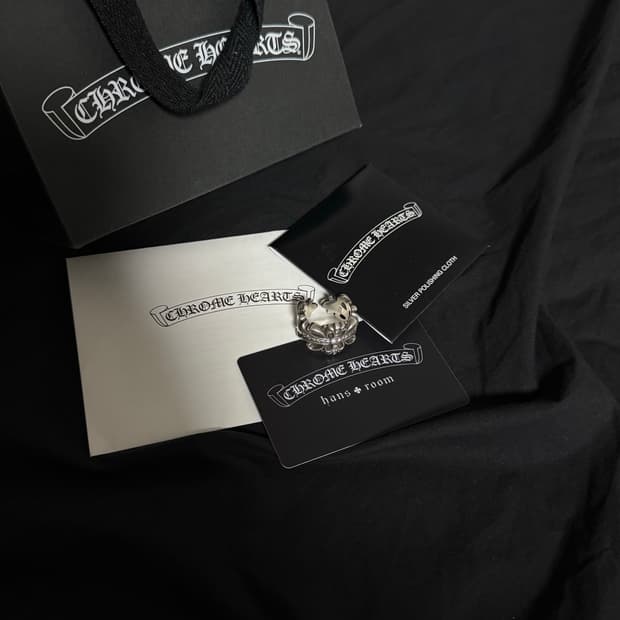 [20호] 크롬하츠 더블플로랄 링 파베다이아