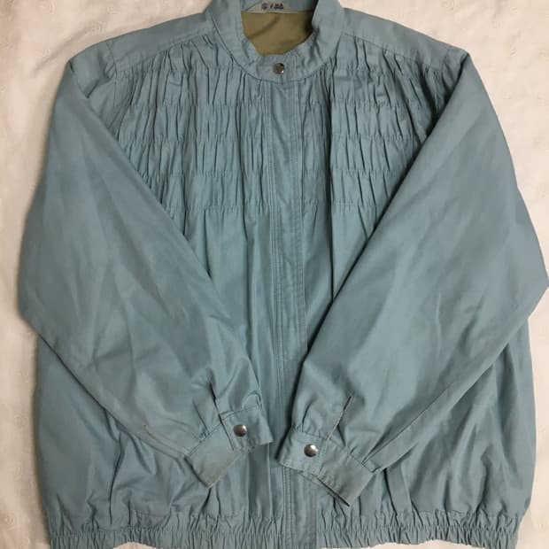 하늘 민트 셔링 자켓