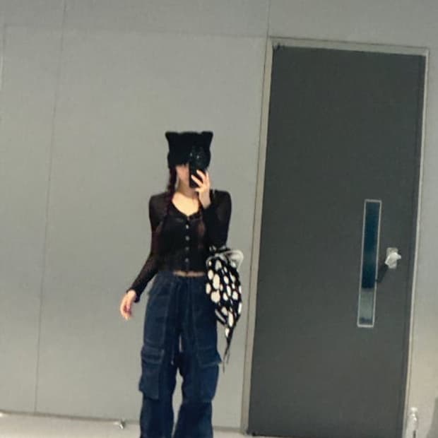 닝닝착용) 풀앤베어 카고팬츠 네이비 M