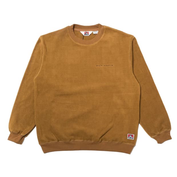 [L]플리스 스웨트 셔츠-카멜