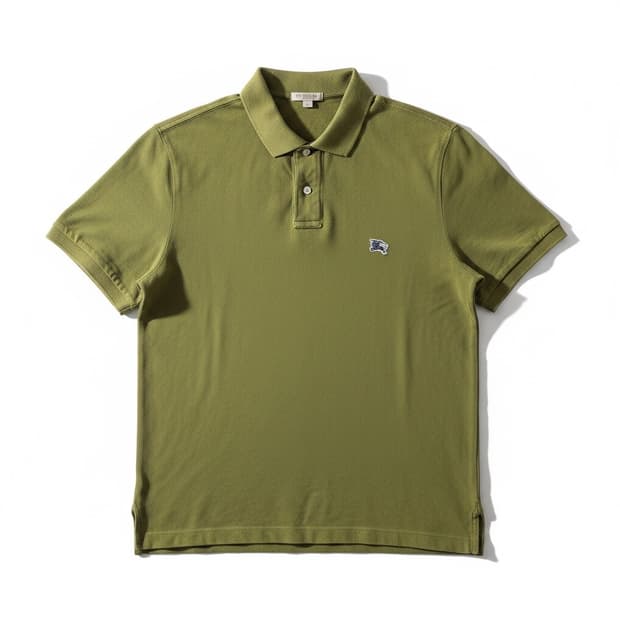 버버리 올리브 그린 반팔 폴로티셔츠 XL