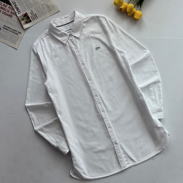 Lacoste 라코스테 화이트 옥스포드 셔츠