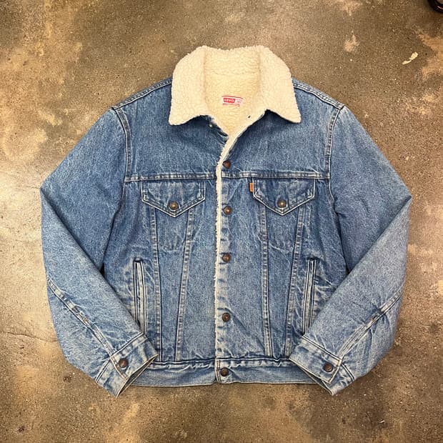 Vintage Levis 80s 오렌지탭 데님 쉐르파 USA