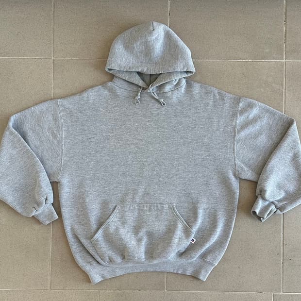 90s 빈티지 러셀 후드 그레이 XL USA