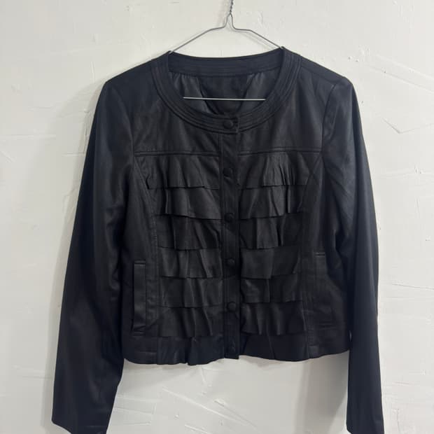 suede layered jacket