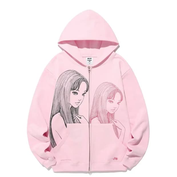 나이스고스트클럽 이토준지 핑크 후드집업 s사이즈