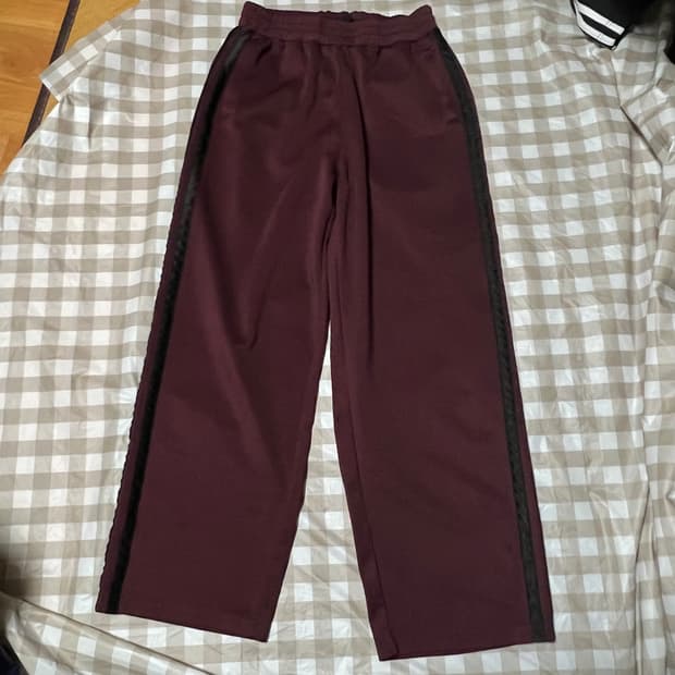 크럼프 사이드라인 와이드 트랙팬츠 M 버건디 와인 트랙 바지