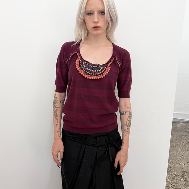 버버리 프로섬 2012S/S 아플리케 스트라이프 탑