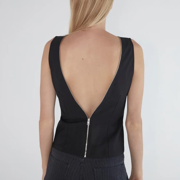 [S,M]팔로마울 Fase 지퍼 탑/블랙