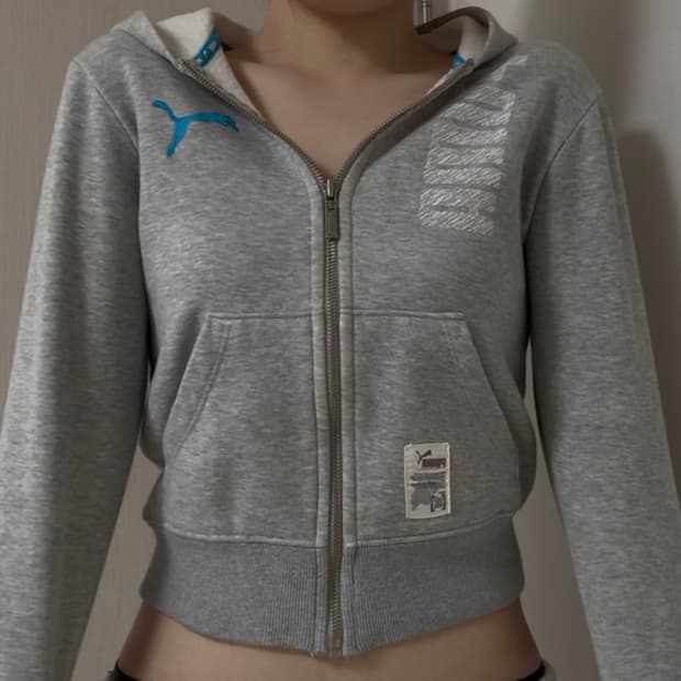 푸마 슬림핏 후드집업