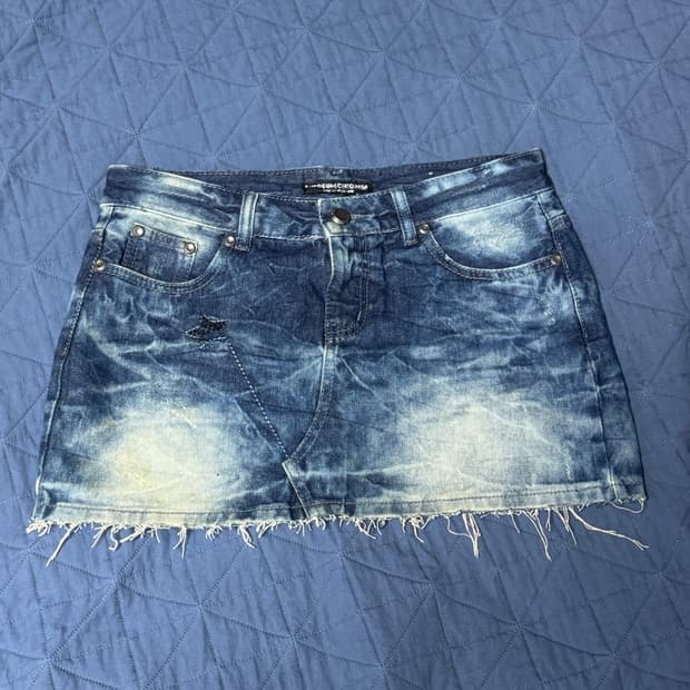 Y2K 워싱 포인트 미니 스커트