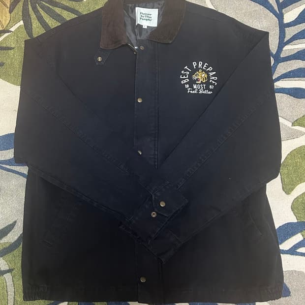 블랙 호랑이자수 자켓 