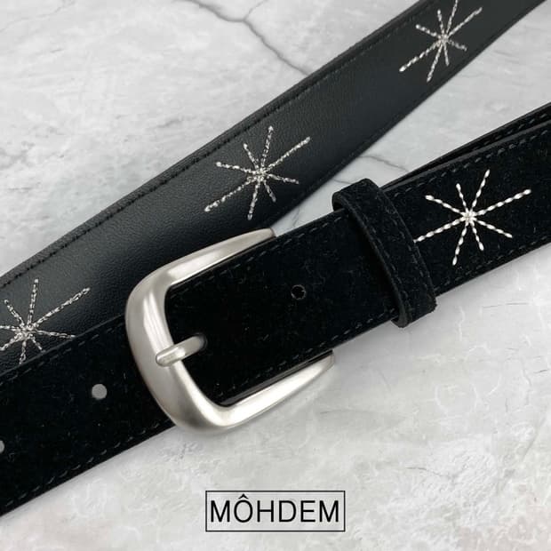 [Unisex] 샤이닝 자수 벨트 3컬러