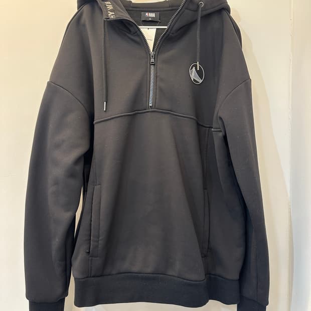 XL) NBA 블랙 아노락 후리스 기모 후드티 루즈핏